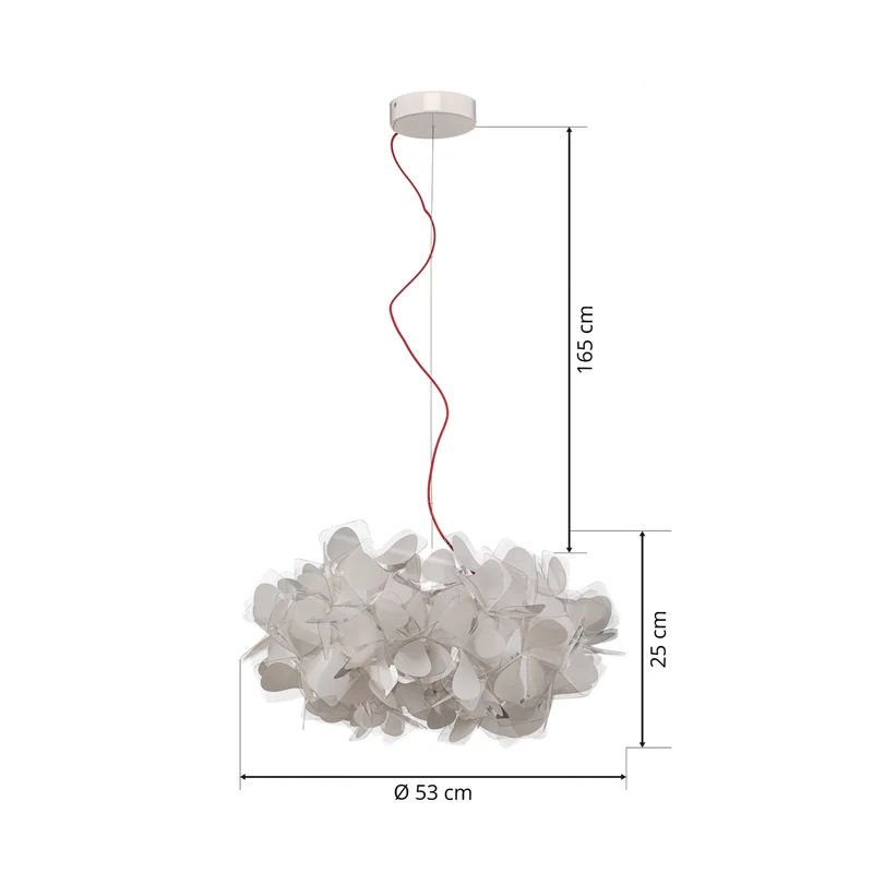 B-Ware Slamp Hängeleuchte Clizia Mama Non Mama, Ø53cm, weiß/rot SIEHE TEXT/FOTO