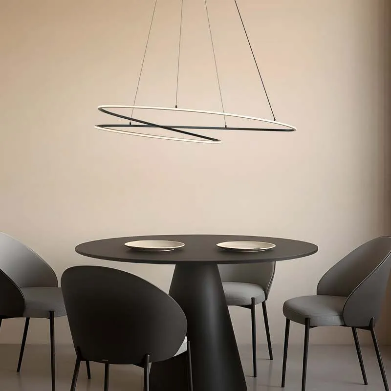 B-Ware Lucande LED Hängeleuchte Pendelleuchte Beleuchtung schwarz dimmbar 100cm