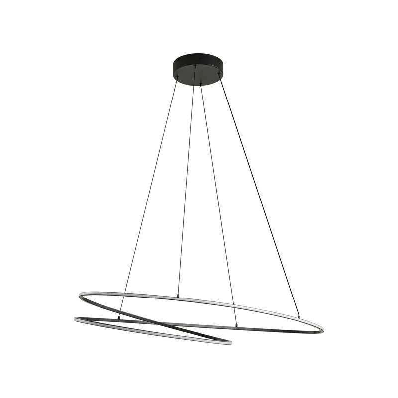 B-Ware Lucande LED Hängeleuchte Pendelleuchte Beleuchtung schwarz dimmbar 100cm