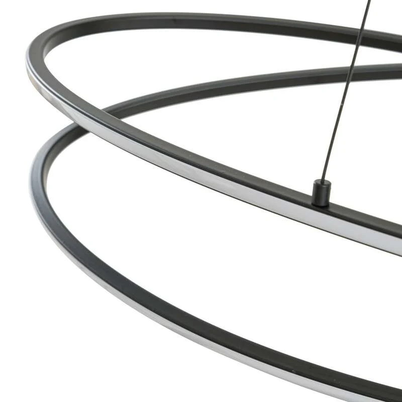 B-Ware Lucande LED Hängeleuchte Pendelleuchte Beleuchtung schwarz dimmbar 100cm