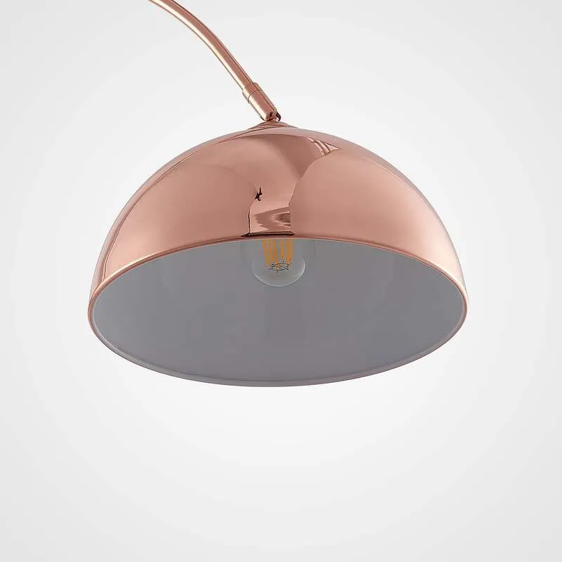 B-Ware Lindby Stehleuchte Bogenlampe Lennart LED Lampe höhenverstellbar kupfer 183cm