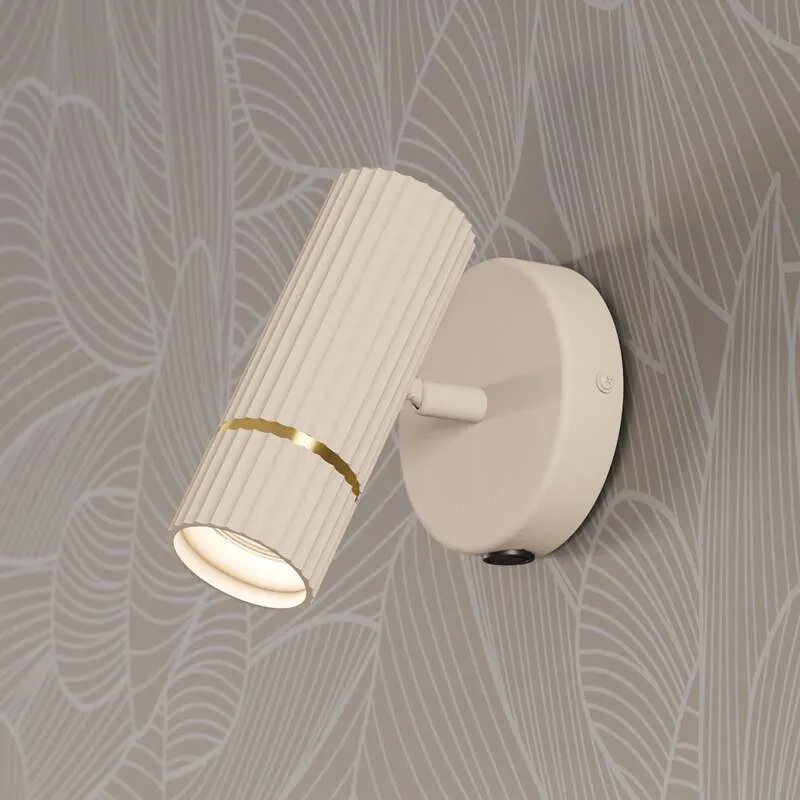 B-Ware Eglo Wandstrahler Caminia LED Wandleuchte Strahler Lampe beige messing 16cm