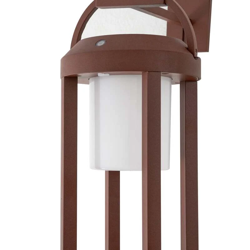 B-Ware Lucande Wandleuchte Außen LED Solar Tilena dimmbar rost Aluminium 41,5cm