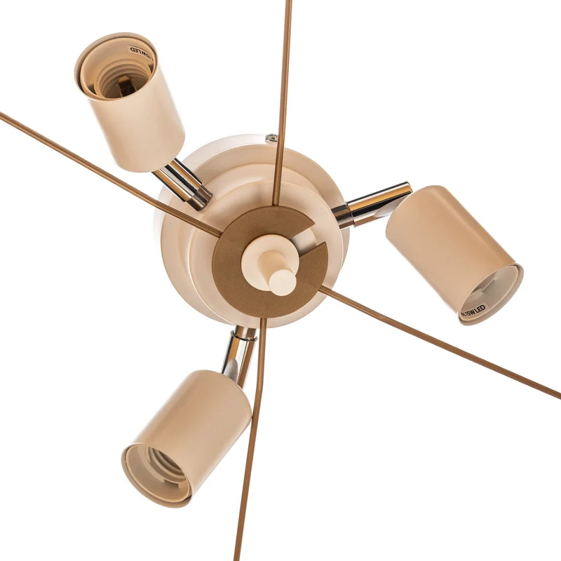 B-Ware Duolla Deckenlampe Leuchte Lampe Golden Roller Ø 60cm hellrosa gold 3x E27 LED
