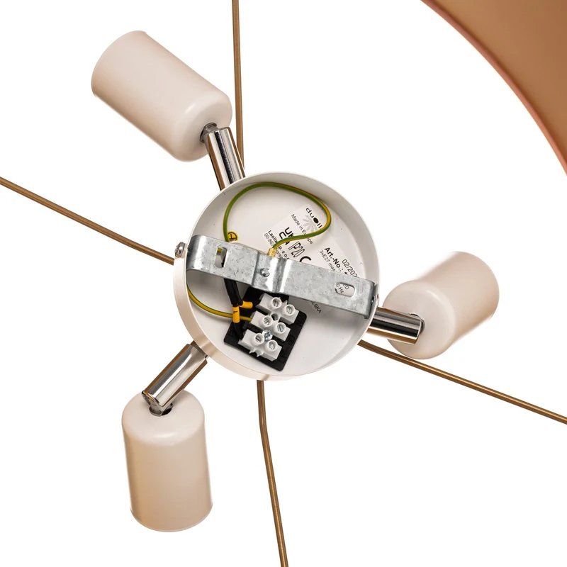 B-Ware Duolla Deckenlampe Leuchte Lampe Golden Roller Ø 60cm hellrosa gold 3x E27 LED