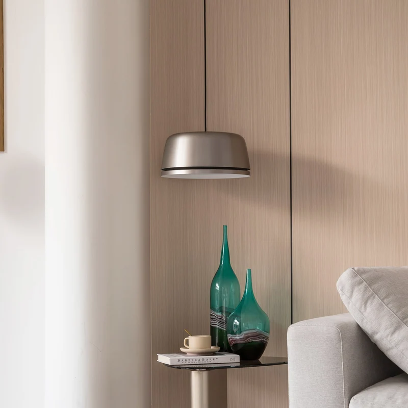B-Ware Lucande Pendelleuchte Hängeleuchte LED grau Aluminium Wohnraum Beleuchtung