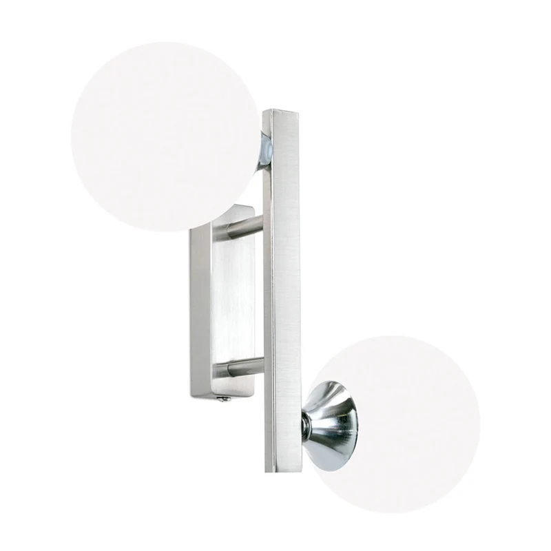 B-Ware ORION Snowwhite Wandleuchte Lampe Glaskugel nickel matt Glaswandleuchte
