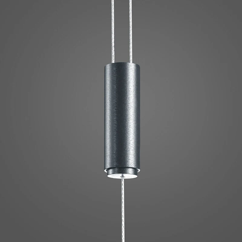 B-Ware Bopp Plus Quad LED-Hängelampe fünfflammig schwarz/alu Hängeleuchte Lampe Leuchte
