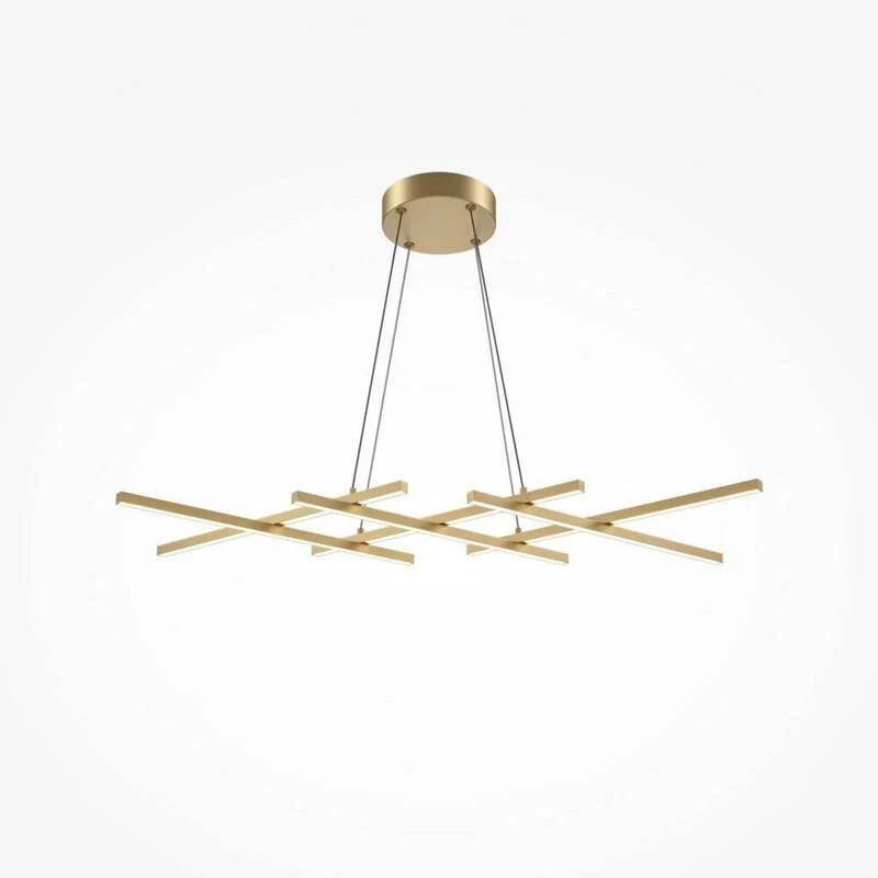 B-Ware Maytoni LED Hängeleuchte Pendelleuchte Halo messing weiß Aluminium dimmbar