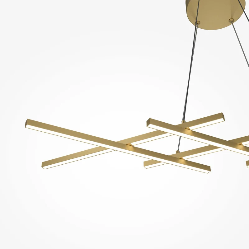 B-Ware Maytoni LED Hängeleuchte Pendelleuchte Halo messing weiß Aluminium dimmbar