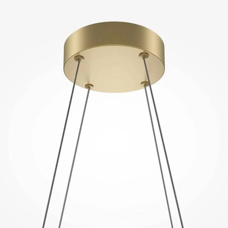 B-Ware Maytoni LED Hängeleuchte Pendelleuchte Halo messing weiß Aluminium dimmbar