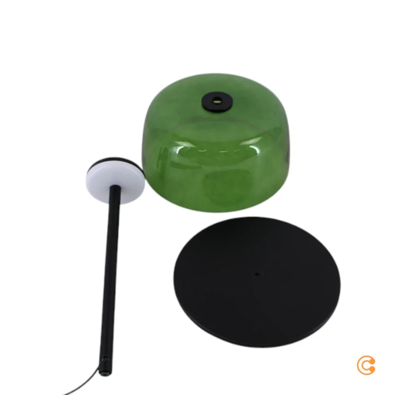 Tischleuchte Lampe LEDS C4 LED Levels Glas grün Dimmer Schalter enthalten