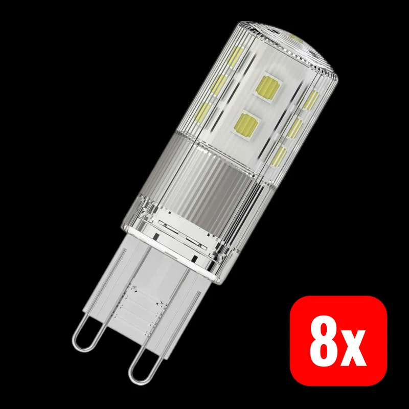 B-Ware OSRAM 4058075607286 LED EEK F G9 Batterieform 3W 30W Warmweiß Ø 16 mm 8 STÜCK