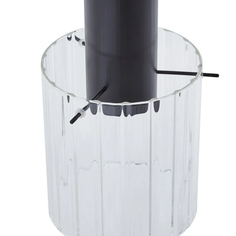 B-Ware Lucande Hängeleuchte Pendelleuchte Eirian schwarz Glas 3-flammig Ø 40 cm