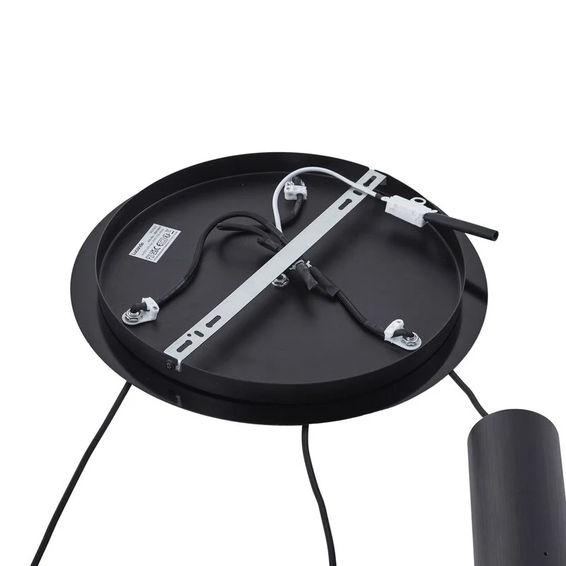 B-Ware Lucande Hängeleuchte Pendelleuchte Eirian schwarz Glas 3-flammig Ø 40 cm