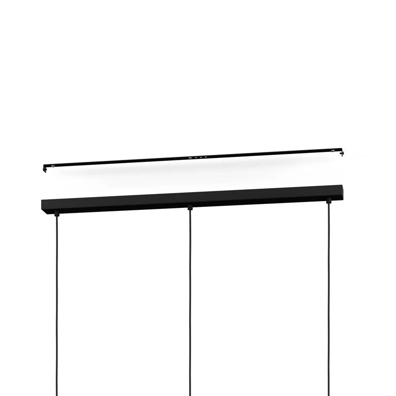 B-Ware EGLO Hängelampe Pendelleuchte Oilella schwarz braun Glas Länge 95 cm 3-flam543