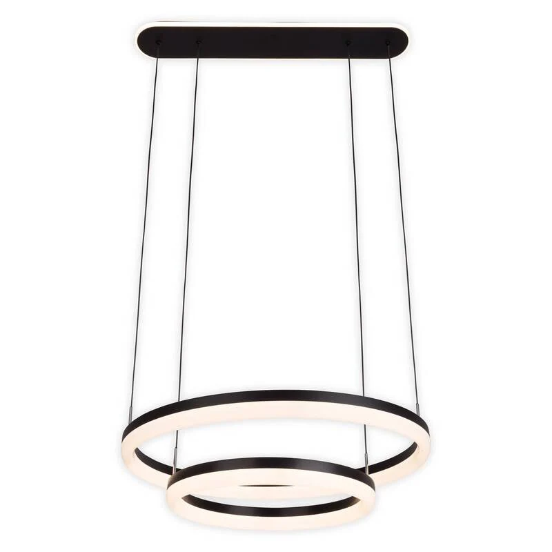 B-Ware Näve Pendelleuchte Hängelampe LED CCT Ringe Fernbedienung schwarz Kunststoff267