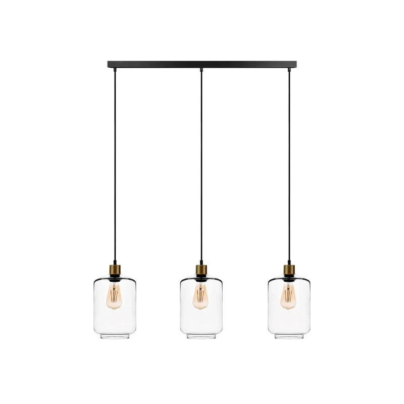 B-Ware Hängelampe Tube 3-flg Lampe Leuchte Hängeleuchte Deckenlampe 3-flg rauchglas