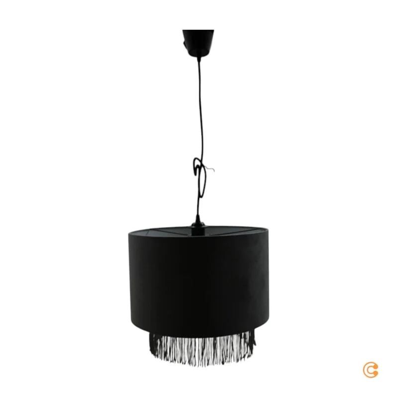 B-Ware Paulmann Pauleen Pendelleuchte Noble Reverie Grau Samt Ø38cm max 20W E27 kürzbar