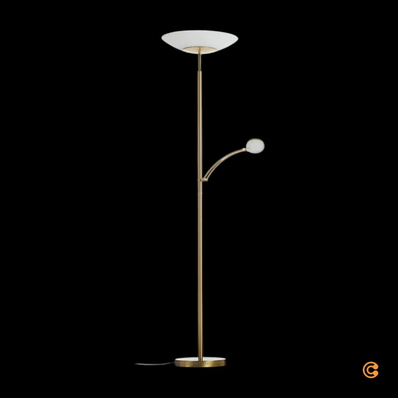 B-Ware Paul Neuhaus Stehleuchte Bodenlampe LED Alfred messing matt dimmbar Leuchtmittel