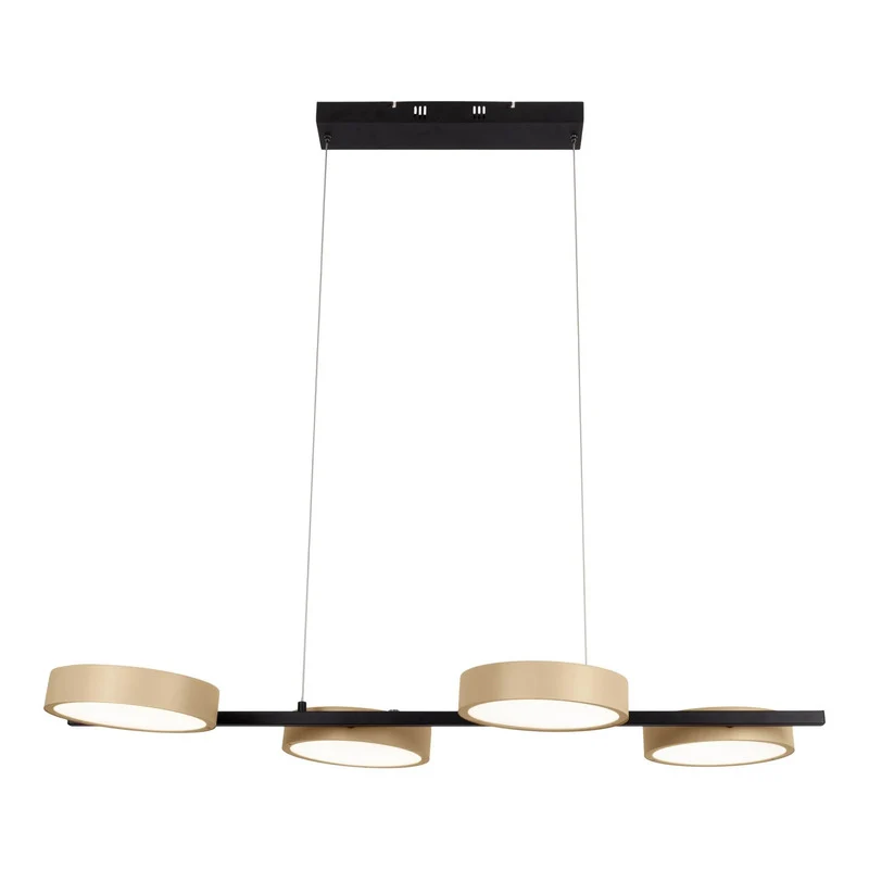 B-Ware Hängelampe Pendelleuchte Näve LED Lampe schwarz beige Metall Kunststoff 110cm