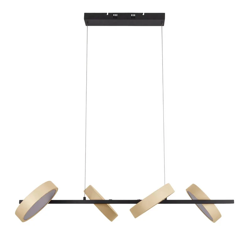 B-Ware Hängelampe Pendelleuchte Näve LED Lampe schwarz beige Metall Kunststoff 110cm