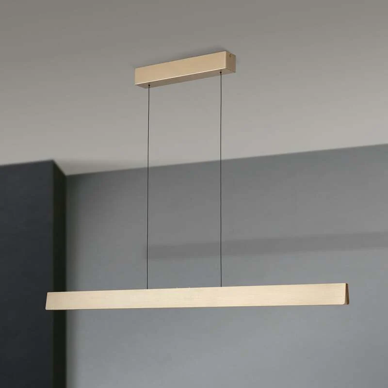 B-Ware Orion Tara LED Hängelampe Pendelleuchte Messing matt Wohnzimmerlampe 120 cm