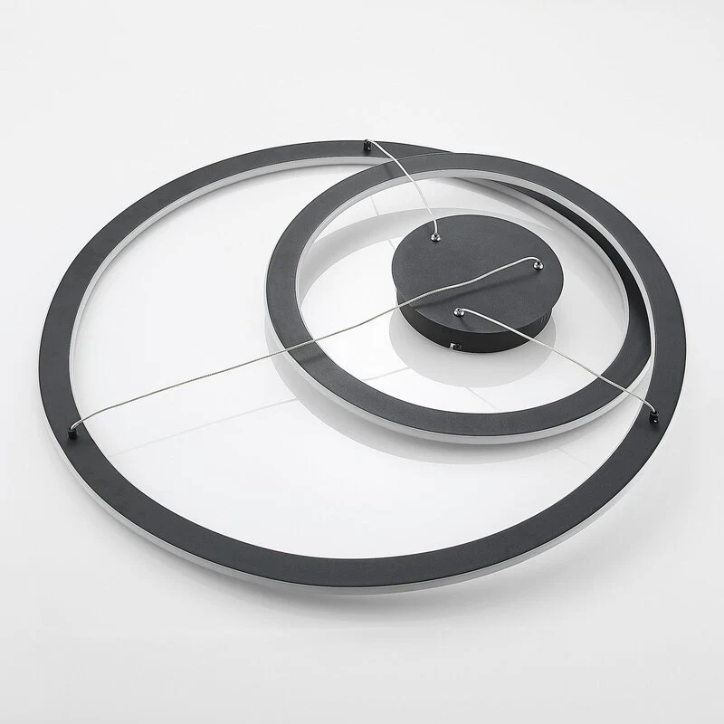 B-Ware Lindby Hängeleuchte Pendelleuchte LED Lampe mattschwarz Eisen Aluminium Kunststo