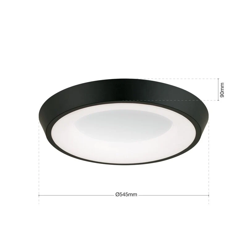 B-Ware Look Deckenleuchte LED Lampe Leuchte schwarz weiß Stahl Acryl dimmbar warmweiß