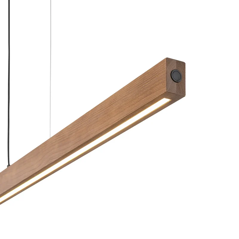 B-Ware Tk Lighting LED-Holzhängeleuchte Teo Hängeleuchte LED walnuss 126 cm Touchdimmer