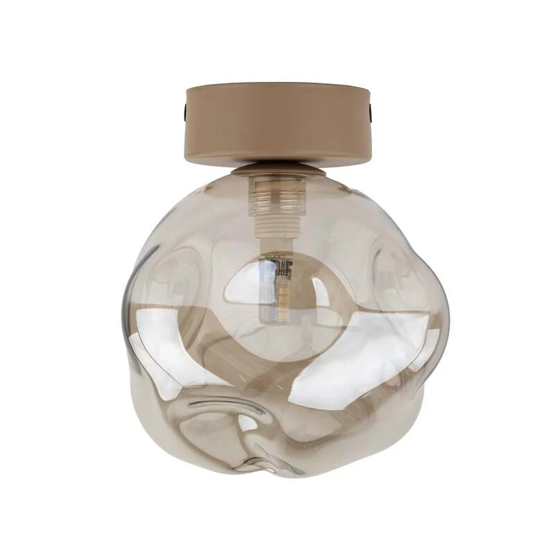 B-Ware TK-Lighting Deckenleuchte Lava LED Lampe dimmbar sand grau Ø15cm 17cm hoch