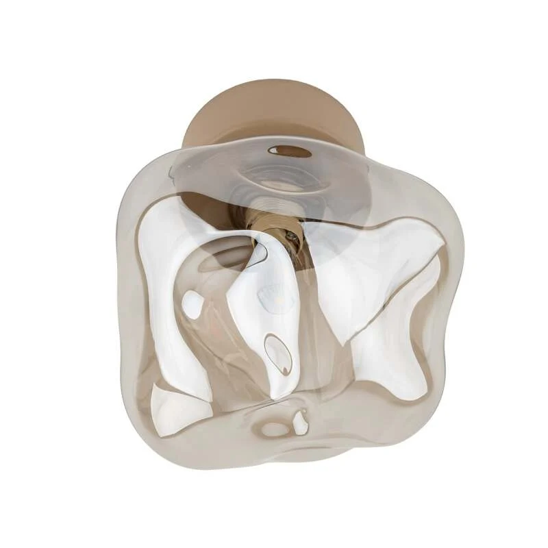 B-Ware TK-Lighting Deckenleuchte Lava LED Lampe dimmbar sand grau Ø15cm 17cm hoch