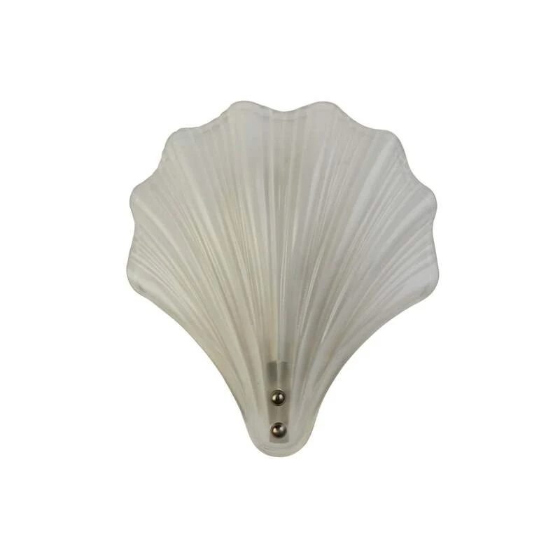 B-Ware Searchlight Wandleuchte Leuchte Shell weiß satiniert Muschelform Glas IP44102