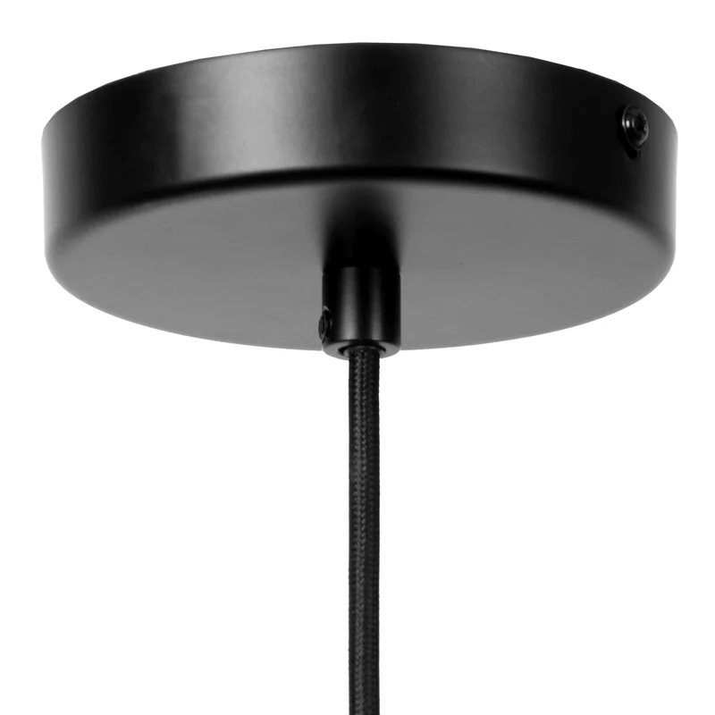 B-Ware Lucide Pendelleuchte Hängelampe Glas amber schwarz Ilona Ø 22 cm E27 LED Lampe