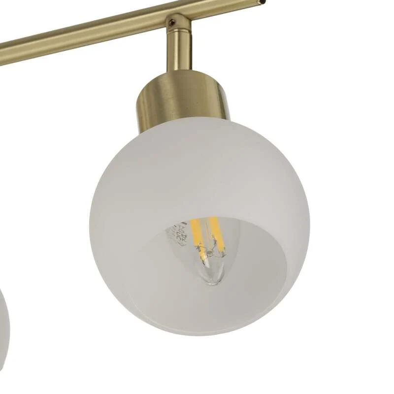 B-Ware Lindby Deckenleuchte Deckenlampe Elaina messing Glas Opalglasschirme 4 flam222