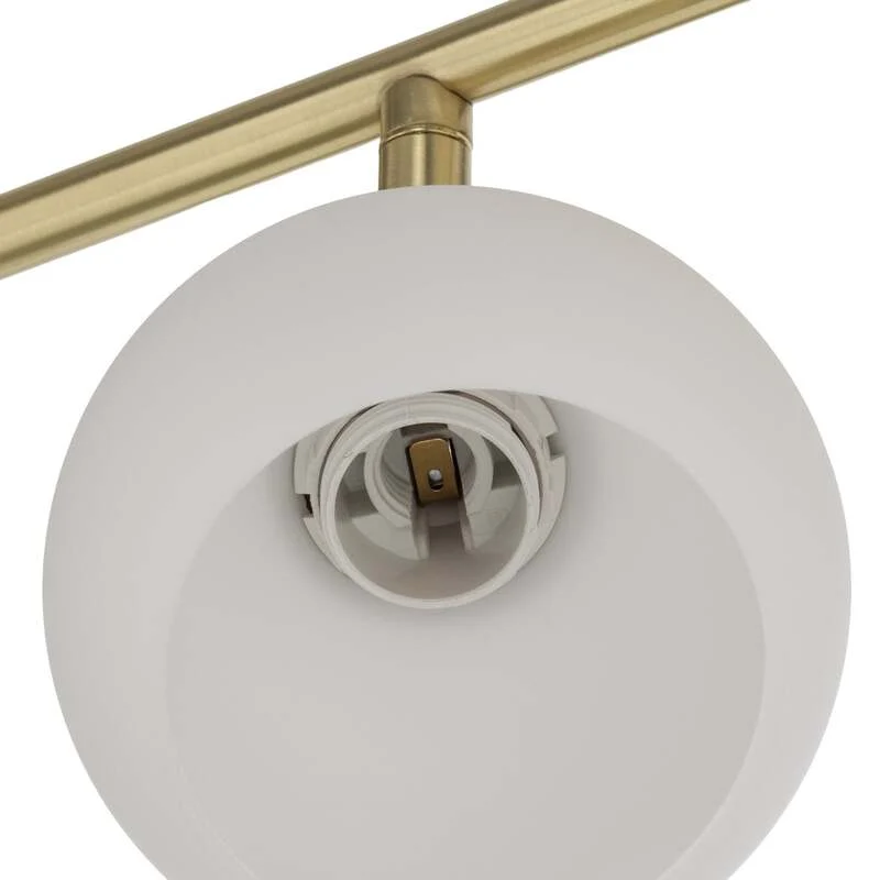 B-Ware Lindby Deckenleuchte Deckenlampe Elaina messing Glas Opalglasschirme 4 flam222