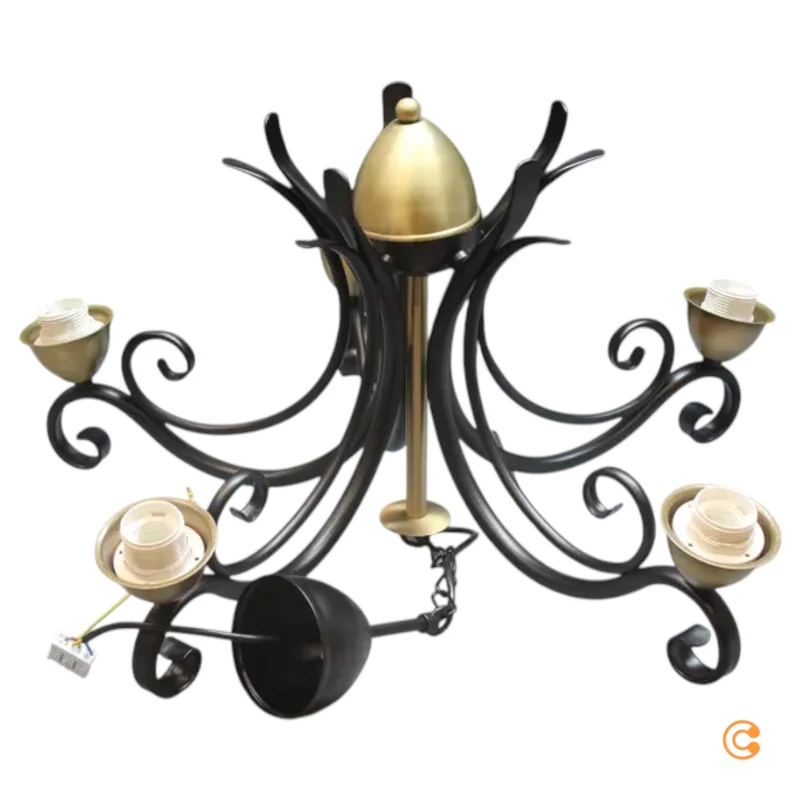 B-Ware Luminex Kronleuchter Flora 5 Glasschirme Deckenlampe Lampe Licht SIEHE TEXT/F543