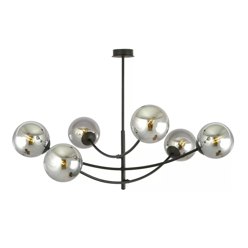 B-Ware EMIBIG LIGHTING Deckenlampe Hunter Deckenleuchte Lampe schwarz/grafit 6-flammig