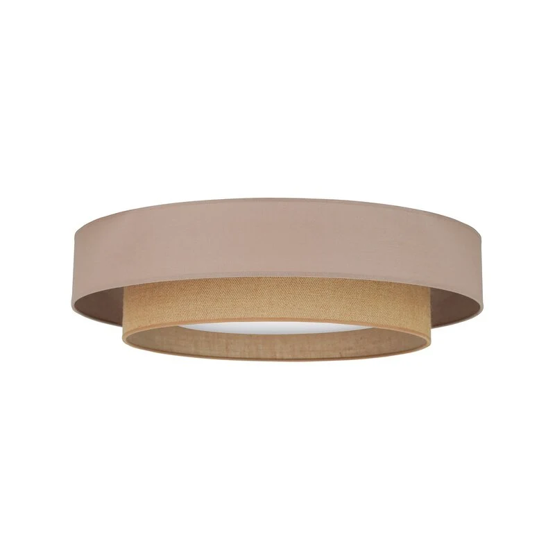 B-Ware Duolla Deckenleuchte Deckenlampe LED Textil braun Luneta Fernbedienung dimm640