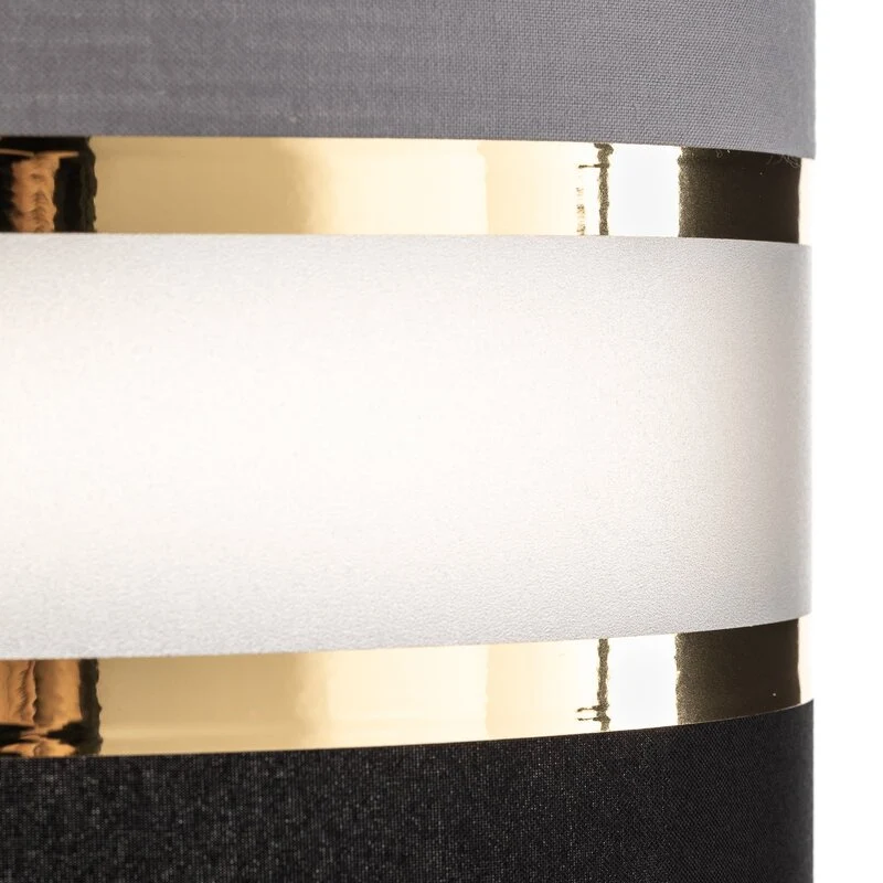 B-Ware HELAM Pendelleuchte Hängelampe Helen rund grau-schwarz-gold 3-flammig Esszimmer