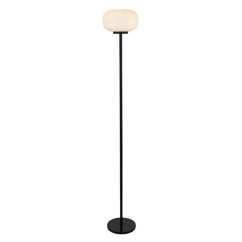 B-Ware Searchlight Stehleuchte Lumina Standlampe Wohnzimmer Glas Schirm Weiß Modern