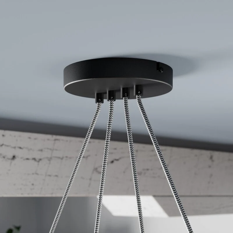 B-Ware Lucande Asta Pendelleuchte Hängeleuchte Deckenlampe Lampe Leuchte Holz grau E14