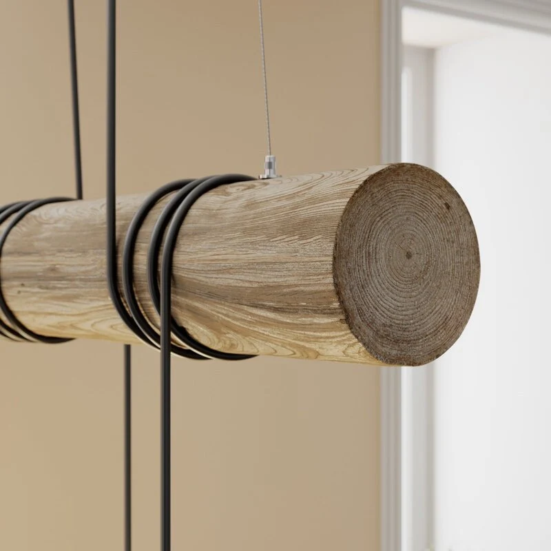 B-Ware Euluna Hängeleuchte Karou Deckenlampe Pendelleuchte Lampe Leuchte Holz 3-flm E27