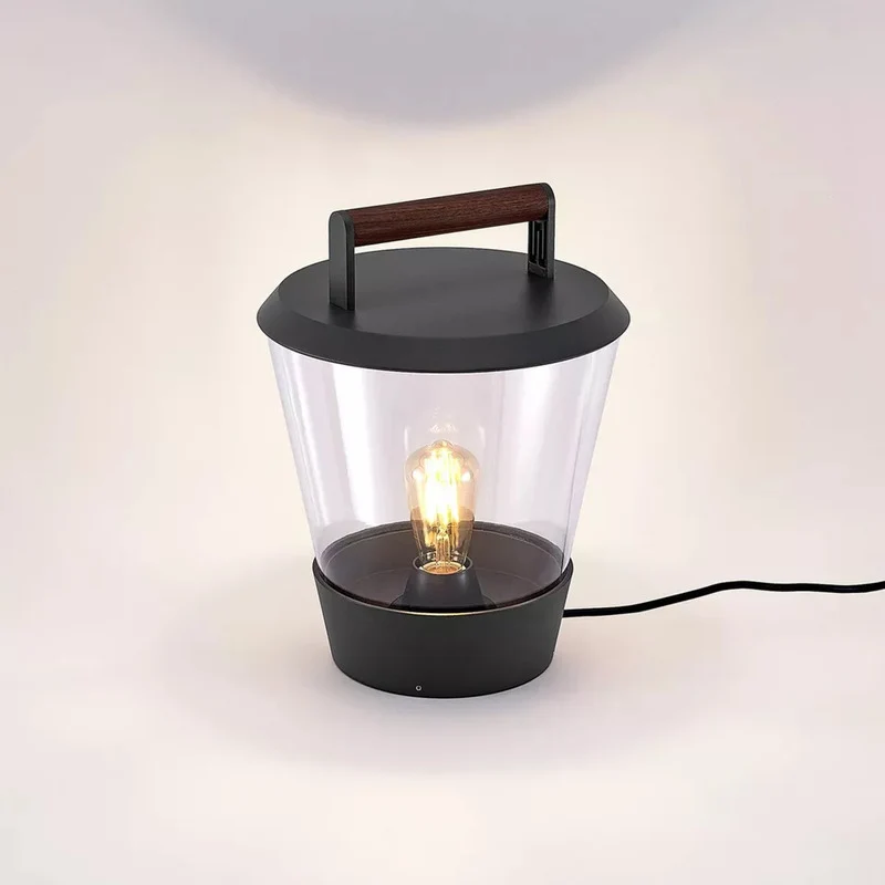 B-Ware Lucande Larkyn Tischleuchte Gartenbeleuchtung spritzwassergeschützt Lampe