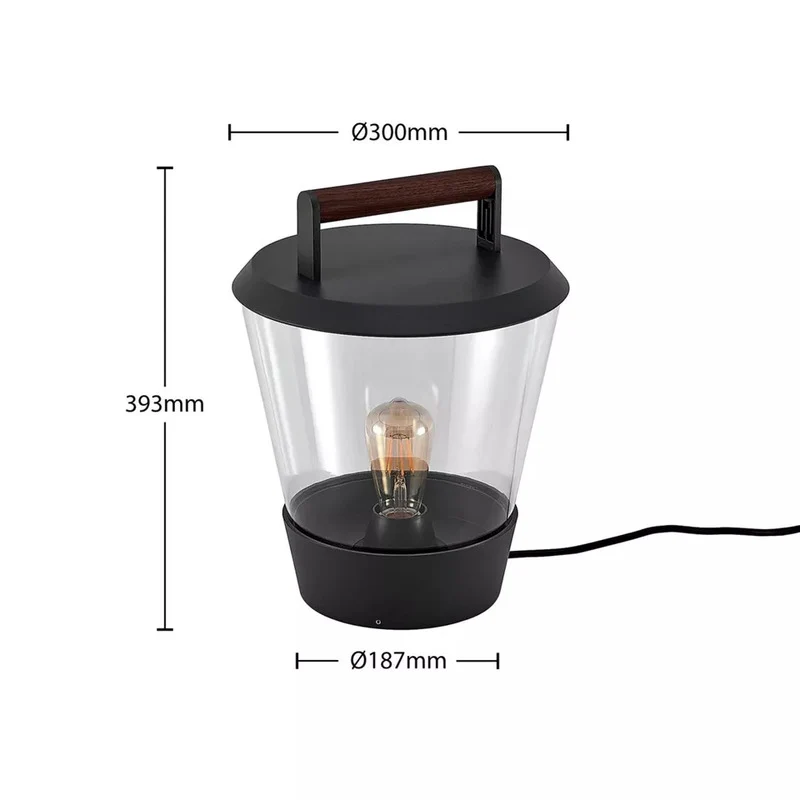 B-Ware Lucande Larkyn Tischleuchte Gartenbeleuchtung spritzwassergeschützt Lampe