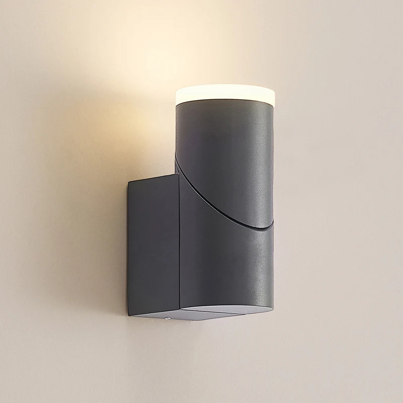 B-Ware Lindby Außenwandleuchte Wandlampe LED dunkelgrau Haus Garten Beleuchtung