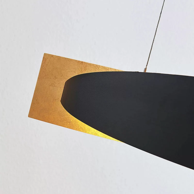 B-Ware Lucande LED-Hängeleuchte Marija Pendelleuchte Leuchte Blende senkrecht schwarz