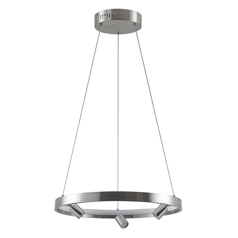 B-Ware Lucande Paliva LED-Hängeleuchte Deckenlampe Pendelleuchte Leuchte 48cm nickel