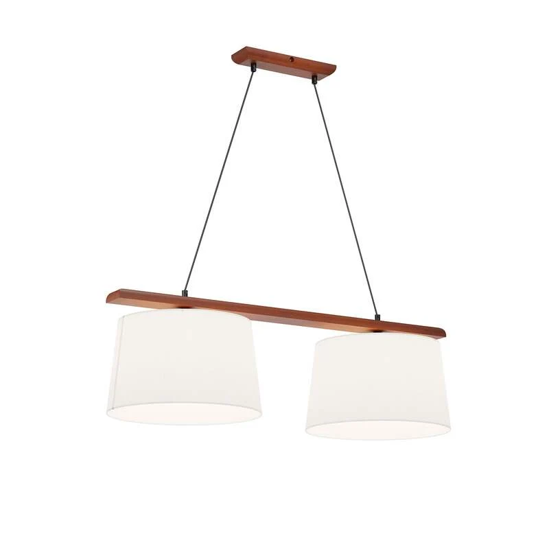 B-Ware Euluna Hängeleuchte Sweden Hängelampe Leuchte Lampe zweiflammig nussbaum eiche