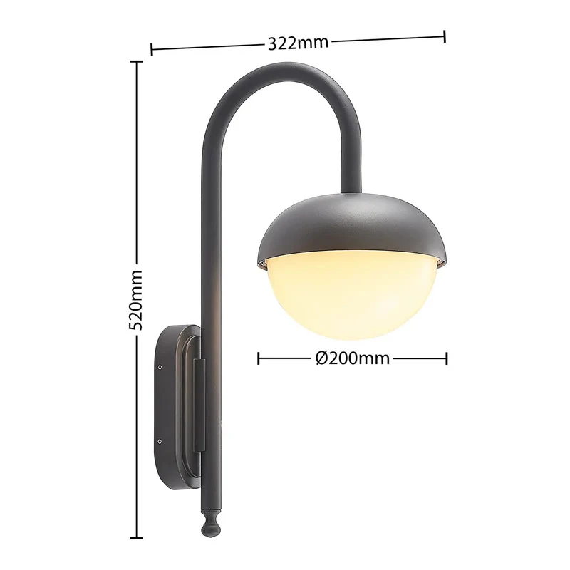 B-Ware Lindby Kallie LED-Außenwandleuchte Leuchte Lampe Außenwandlampe LED-Lampe Li947